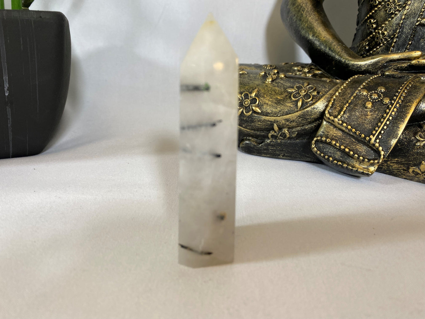 Black Tourmaline in Quartz Tower