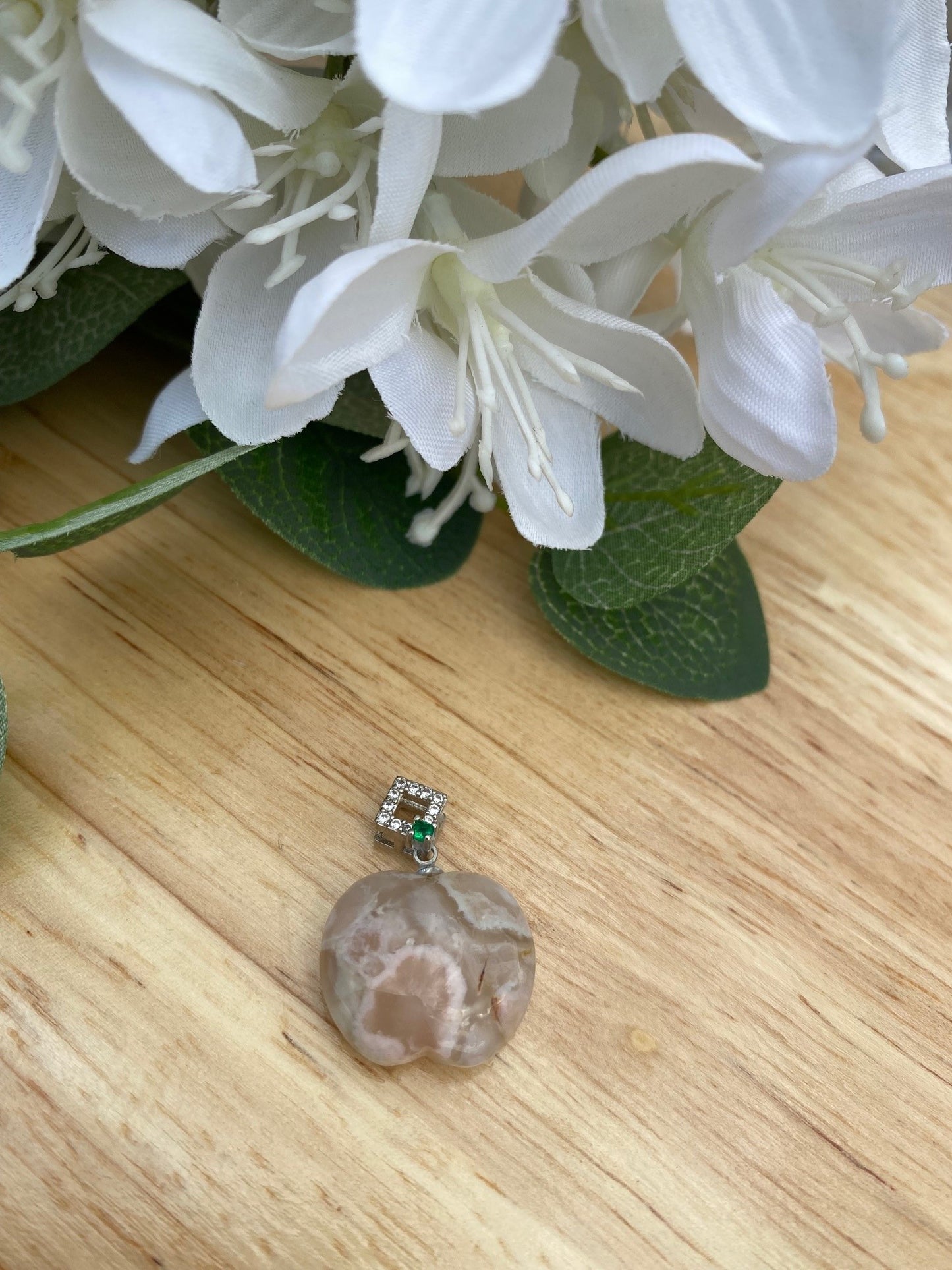 Flower Agate Pendant