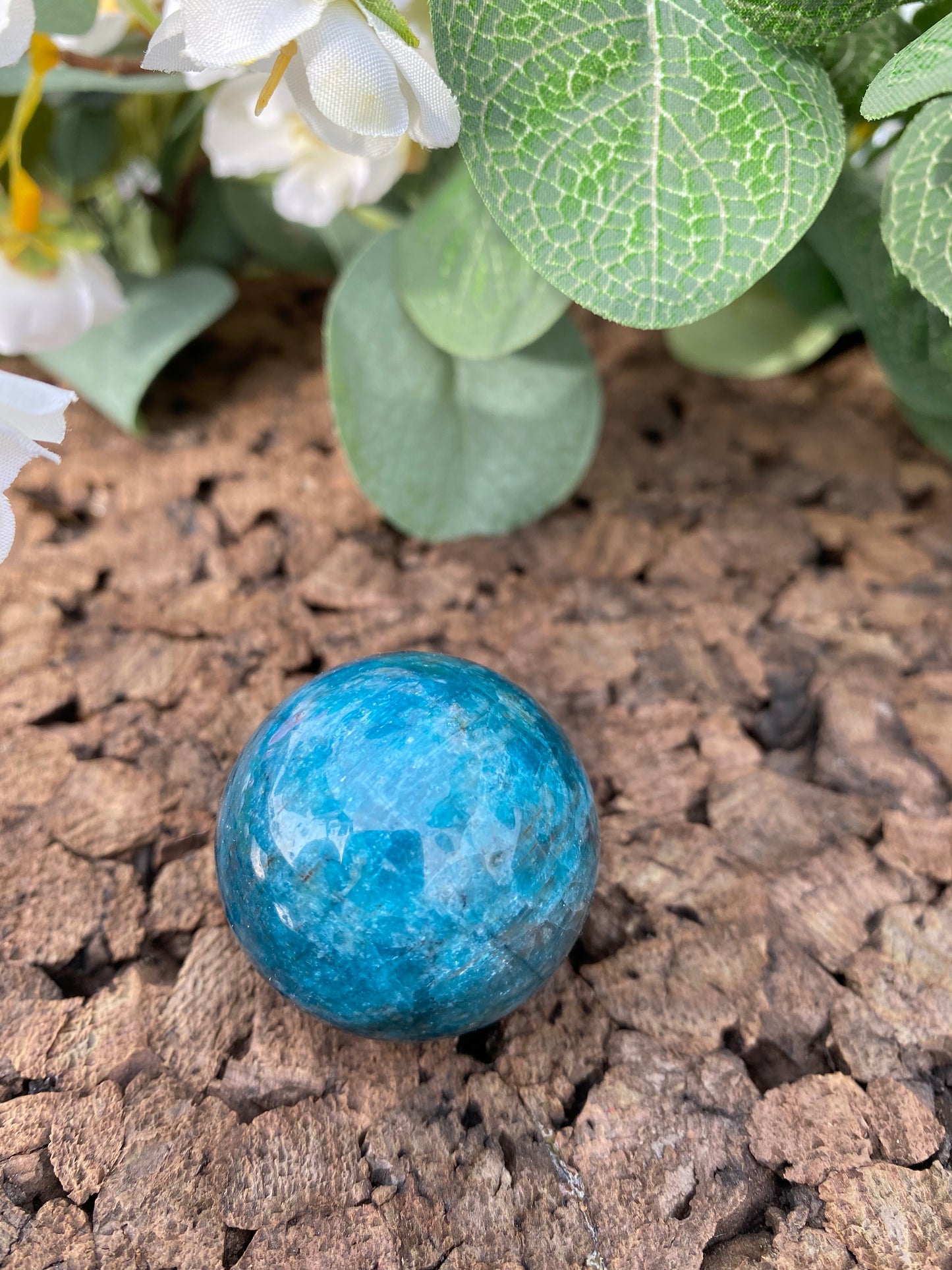 Blue Apatite Sphere