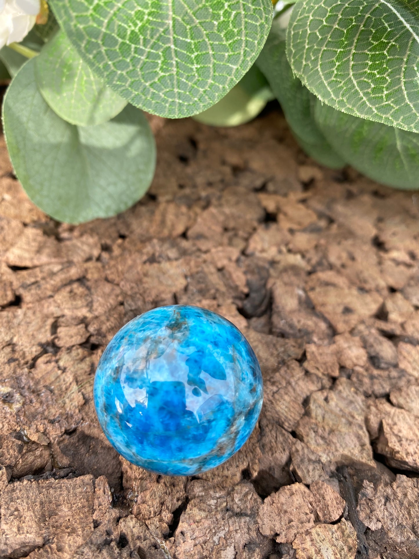 Blue Apatite Sphere