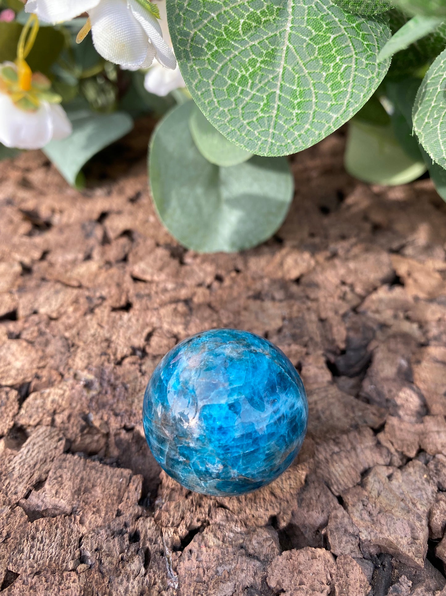 Blue Apatite Sphere