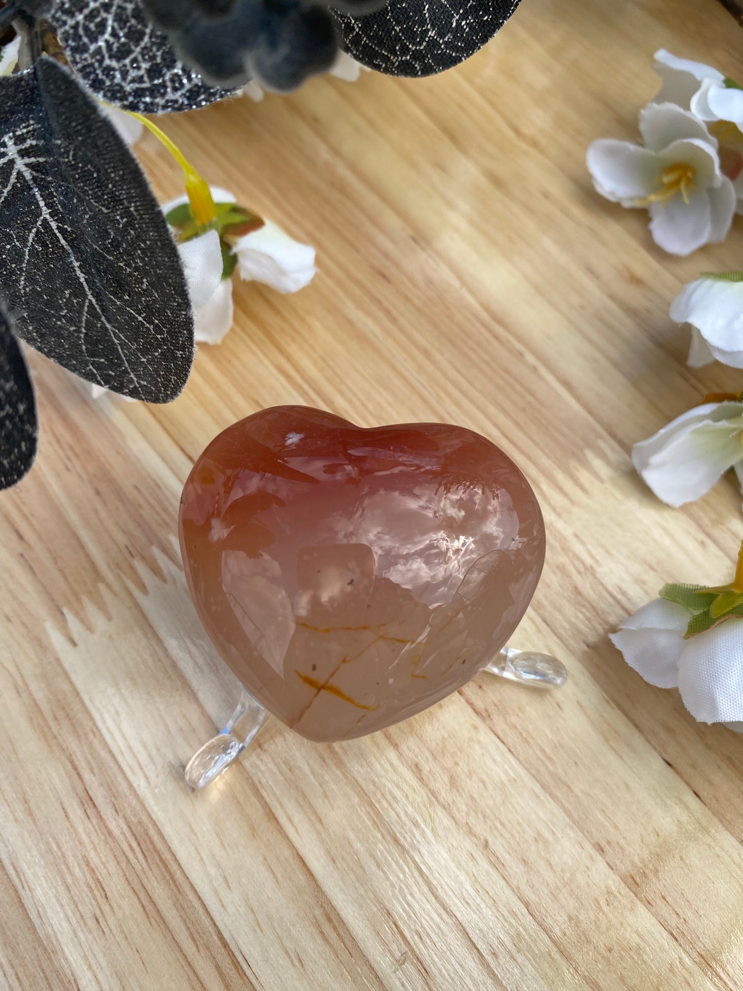 Flower Agate Heart