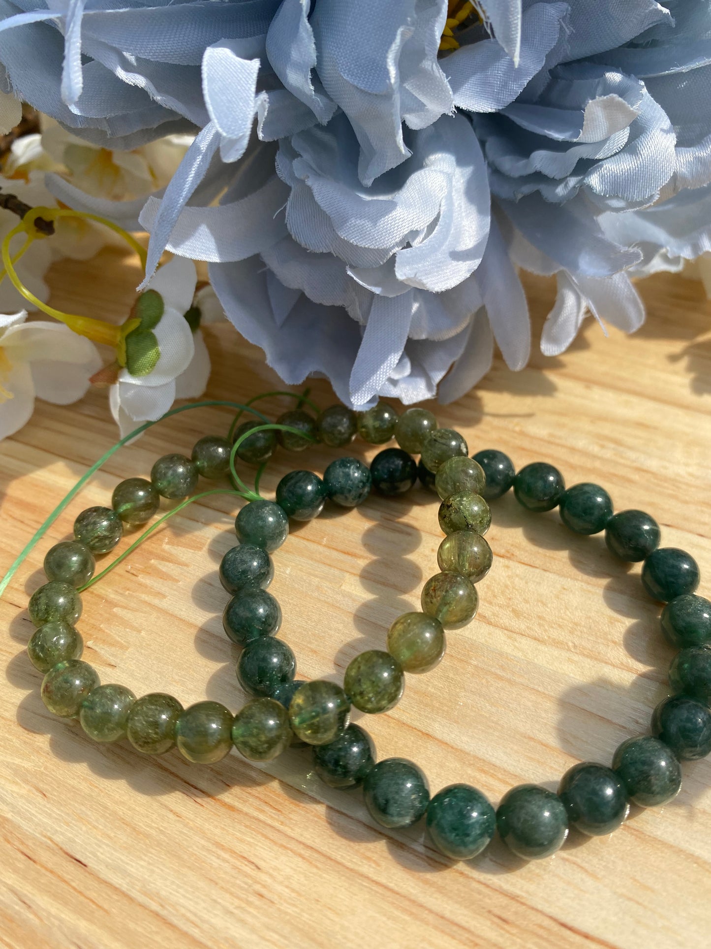 Green Strawberry Quartz Bracelet