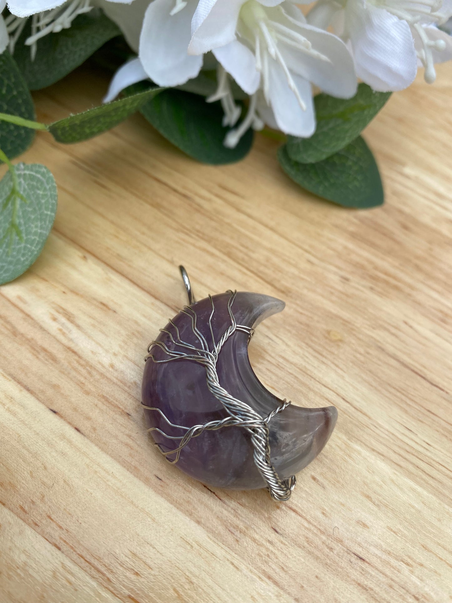 Amethyst Moon Pendant