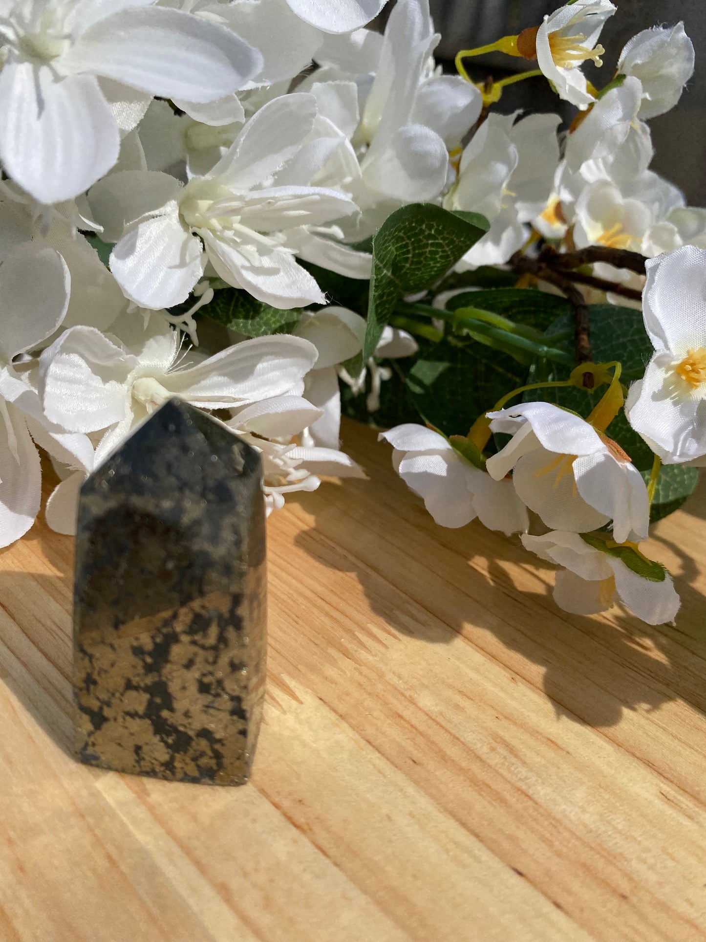 Pyrite in Quartz Tower