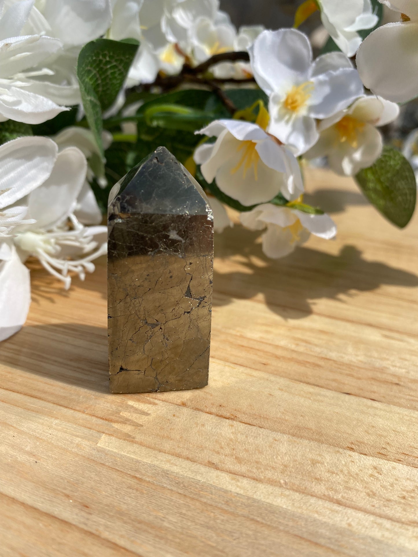 Pyrite in Quartz Tower