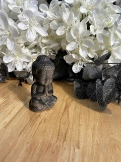 Silver Sheen Obsidian Buddha